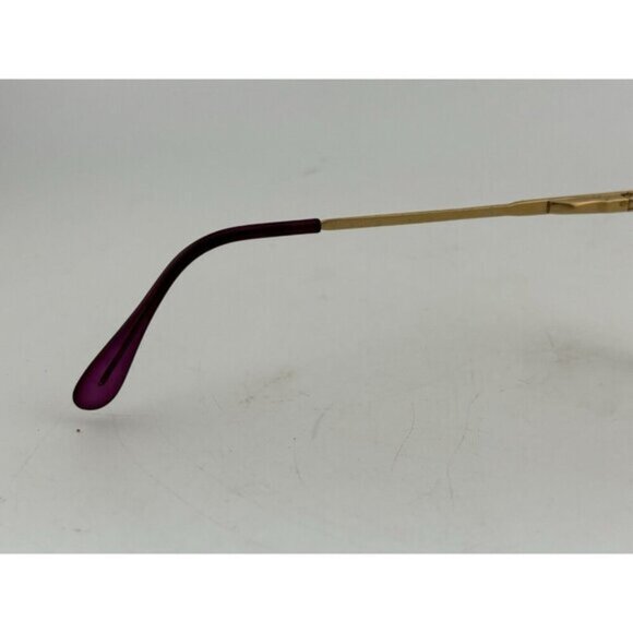 GARBEAU - Gold Purple 7036 49-21-135 Round Eyeglass Frames - Picture 4 of 7